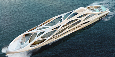 کشتی تفریحی طراحی شده توسط زاها حدید / گزارش تصویری