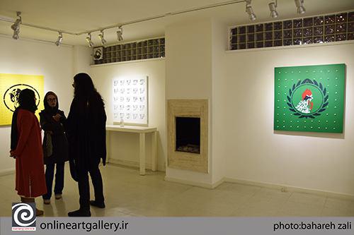 گزارش تصویری نمایشگاه نقاشی های شیوا یغمایی با عنوان "کوپن" در گالری مهروا