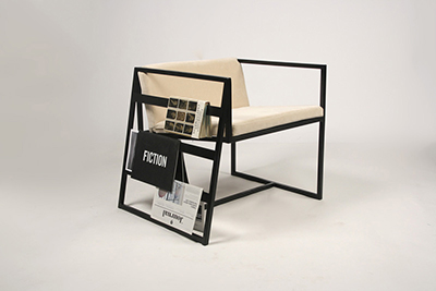 طراحی صندلی به همراه قسمتی برای مجلات