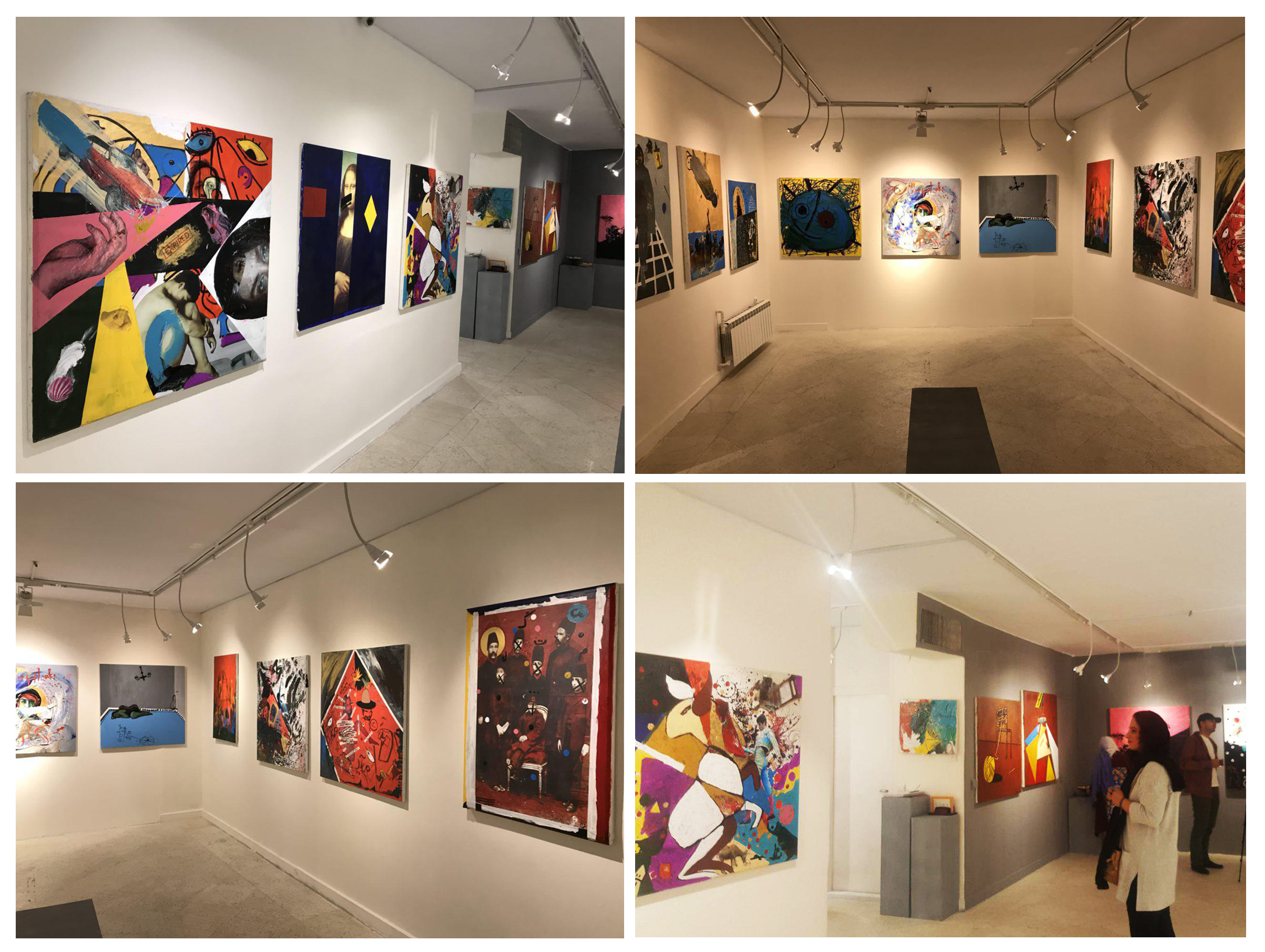 گزارش تصویری نمایشگاه نقاشی های امین نقدی پیام در گالری نگر