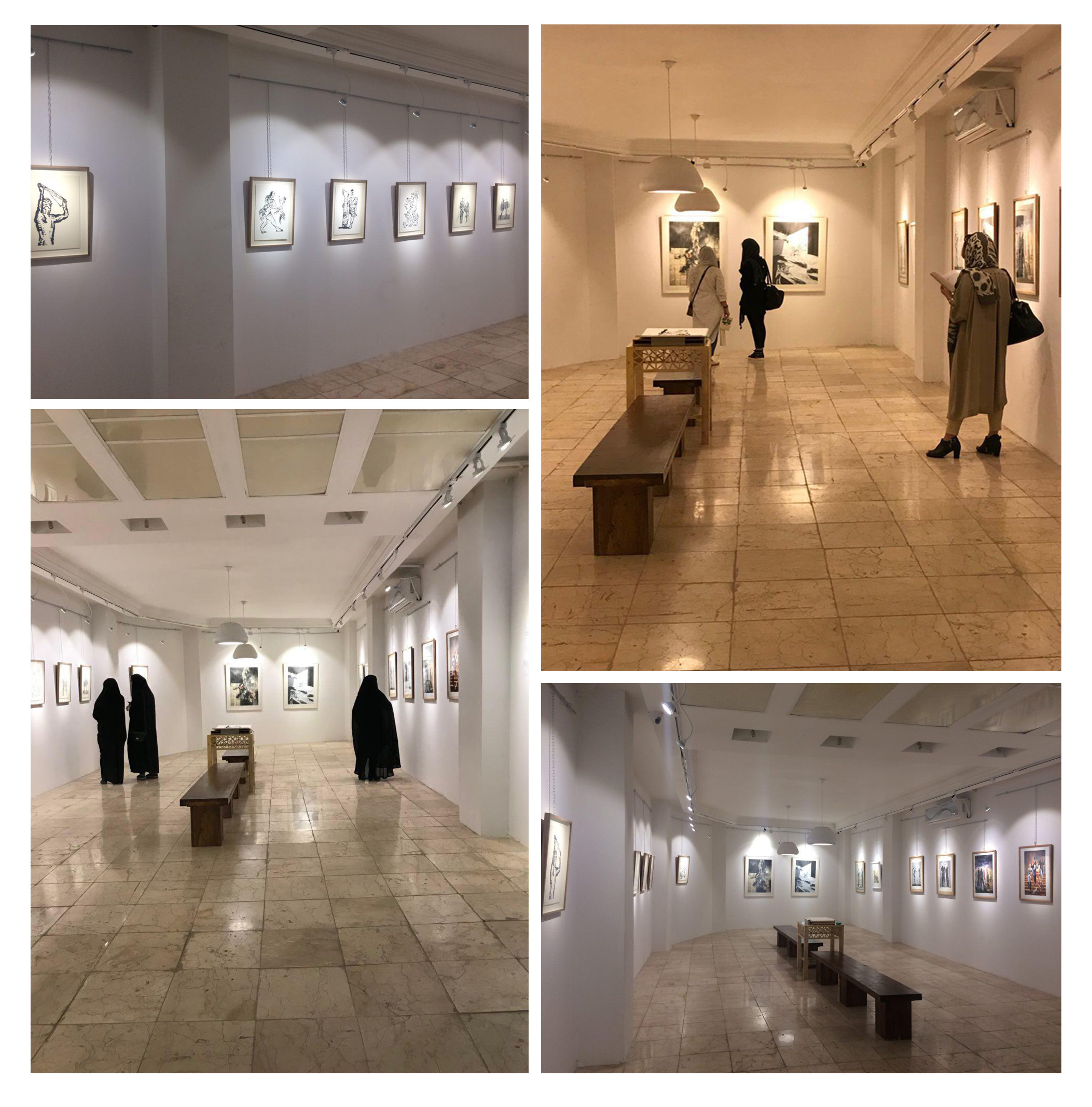 گزارش تصویری نمایشگاه آثار نیكزاد نجومی در نگارخانه افرینش كرمانشاه