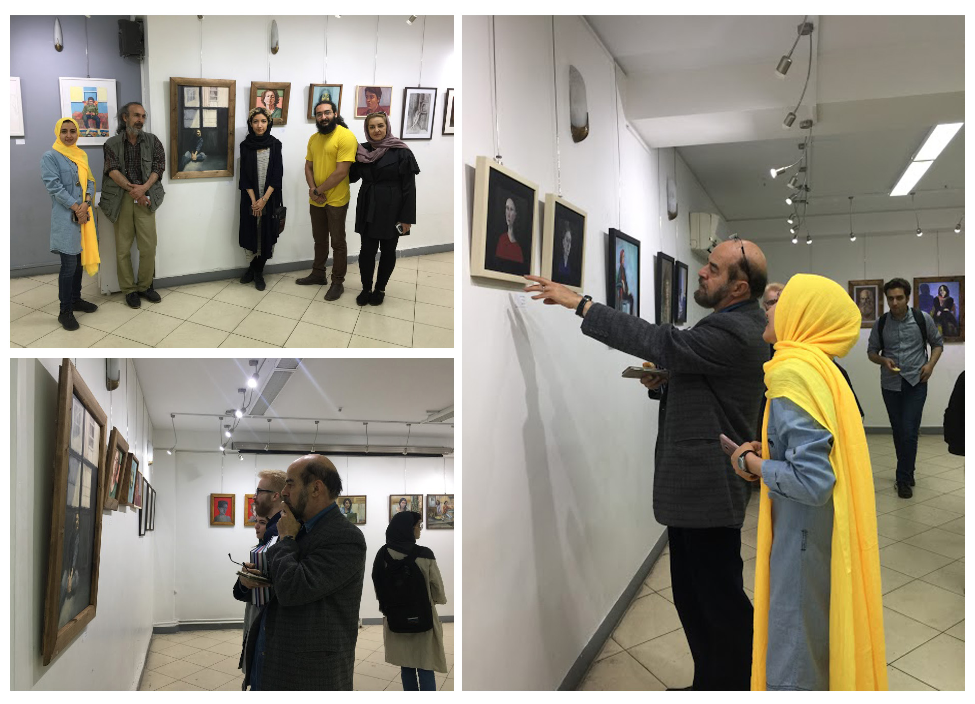 گزارش تصویری نمایشگاه آثار دانشجویان نقاشی دانشگاه تهران