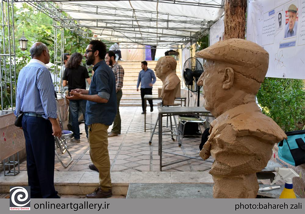 گزارش تصویری دومین سمپوزیوم مجسمه سازی مفاخر ایران در نگارخانه برگ