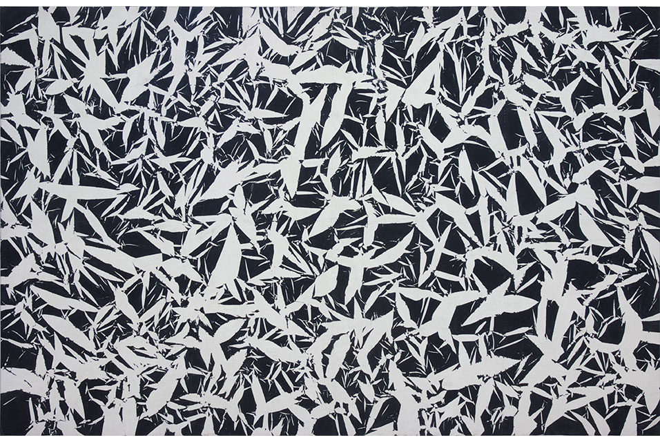 Gagosian opens an exhibition of black-and-white paintings and prints by Simon Hantaï