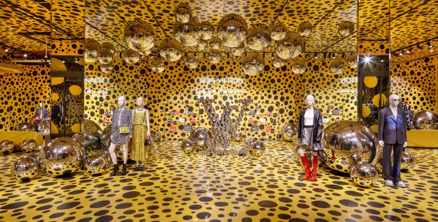 بازسازی Louis Vuitton با خال‌های زرد Yayoi Kusama