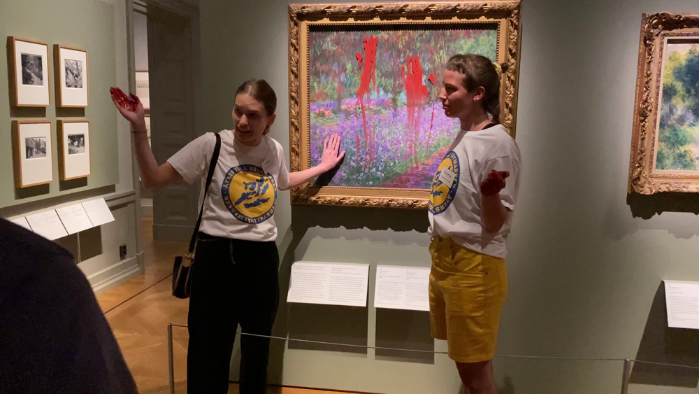Climate Activists Smear Red Paint on Monet Painting at National Museum in Sweden