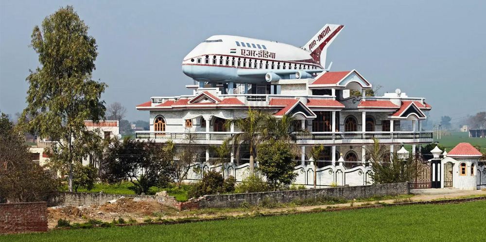 From airplanes to liquor bottles, rajesh vora captures colossal rooftop sculptures of punjab