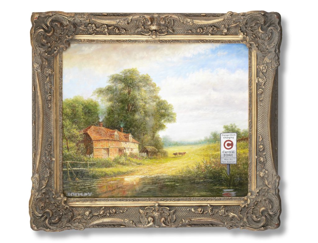 A Highly Coveted Banksy Painting Offered by Fashion Icon Paul Smith Could Rake in $2.3 Million at Auction