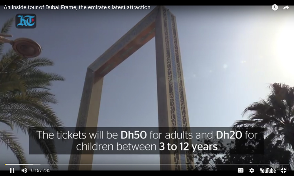 گزارش ویدئویی مراسم افتتاحیه آسمان‌خراش "قاب دوبی"