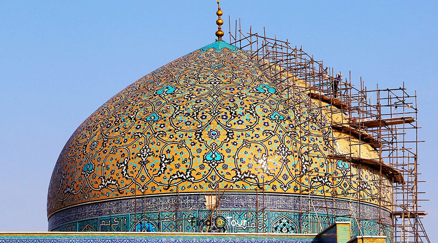 خبرهایی از مرمت گنبد مسجد شیخ لطفالله
