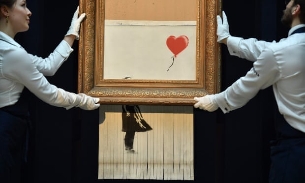 خریدار نقاشی Banksy اثر را نگه می دارد