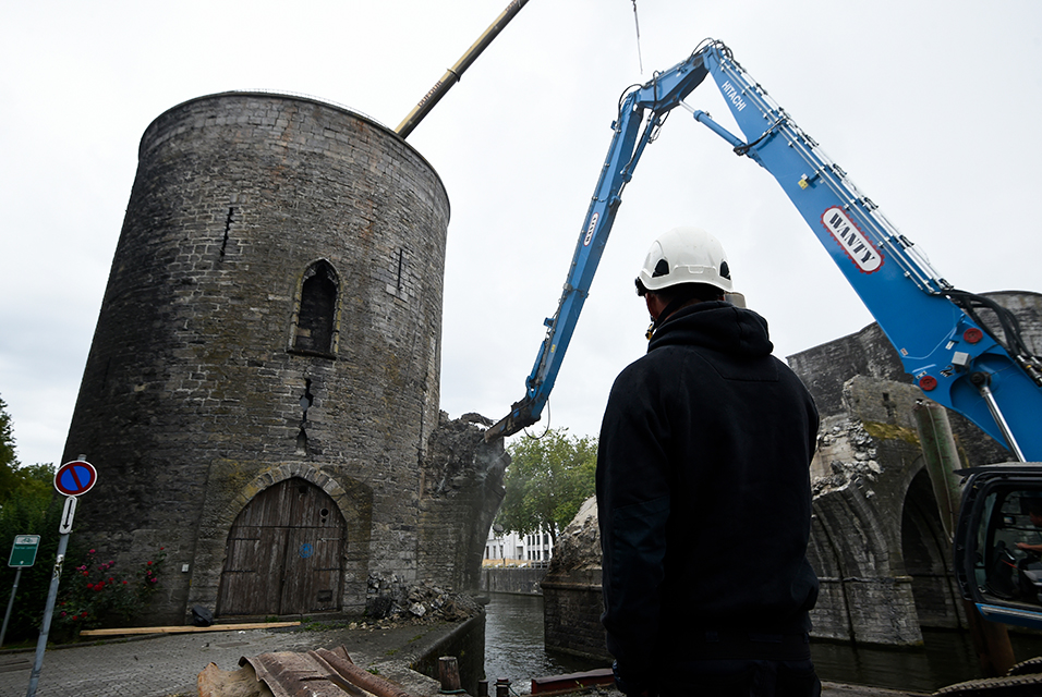 Medieval bridge faces troubled waters in Belgium