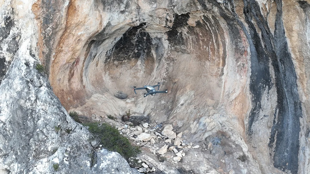 Prehistoric cave paintings discovered in Spain using drones