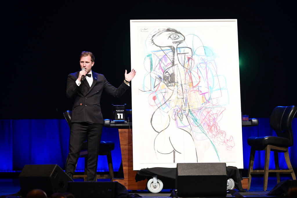 Kim Kardashian and Tom Brady Vie for George Condo Work at Charity Auction