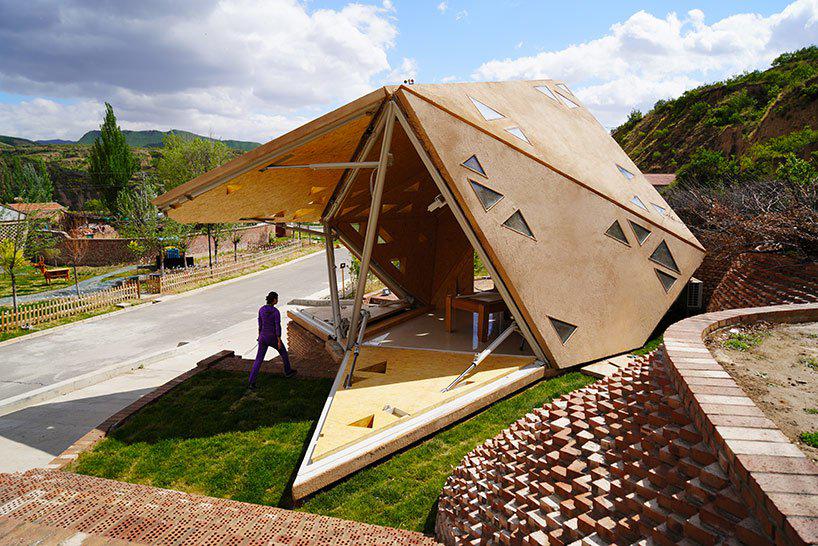 this village hut in china opens and closes in response to the regios weather