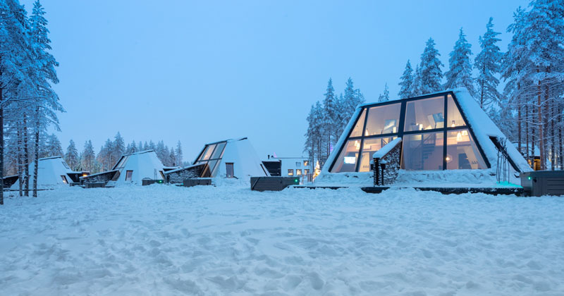 طراحی کابین برای گذراندن تعطیلات زمستانی در فنلاند
