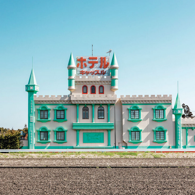 Peculiar facades of roadside love hotels paint françois prost`s japan photo diary