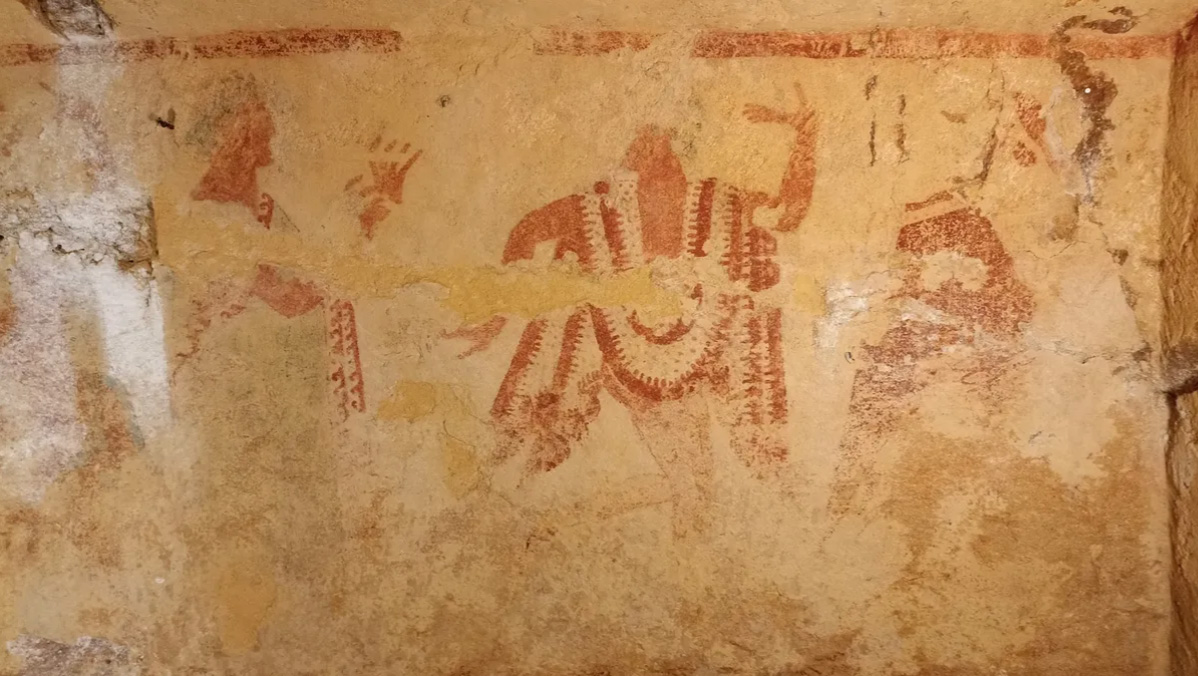 Vibrant Wall Paintings Discovered in 2,500-Year-Old Etruscan Tomb