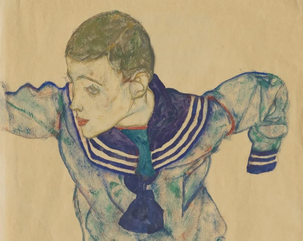 Newly Restituted Egon Schiele Drawing Soars Past Estimates at Auction