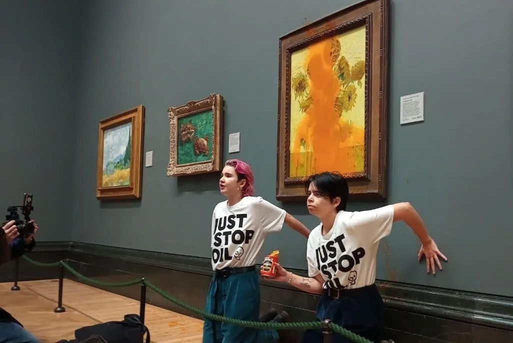 Just Stop Oil Activists Who Threw Tomato Soup at Van Gogh`s "Sunflowers" Get Prison Time